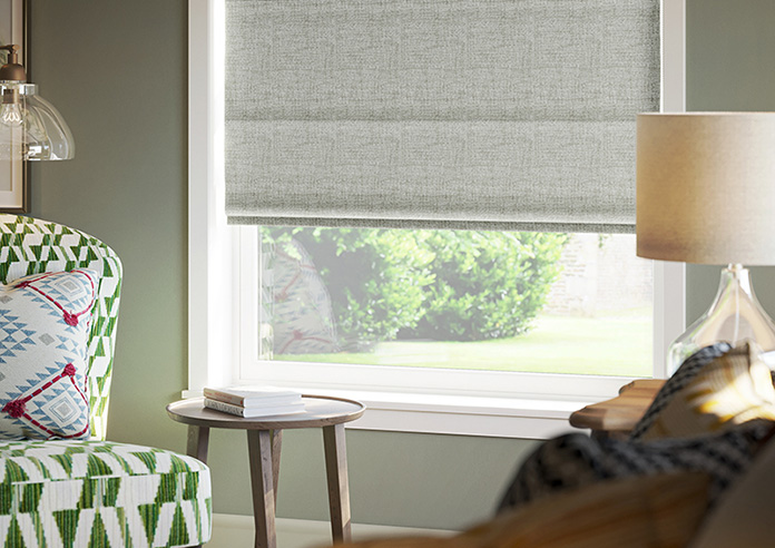 Melrose (Blackout), Silver Rain - Motorised Roman Blind - Image 5